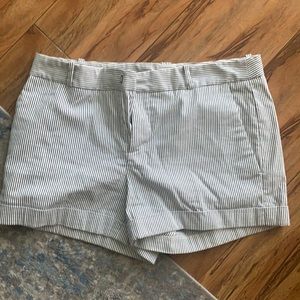 Striped shorts blue and white